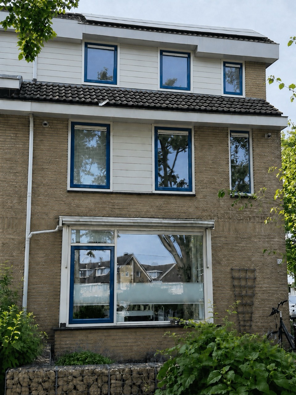 Voor situatie kunststof kozijnen Buitenhoflaan Leiderdorp foto 3